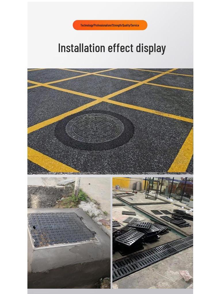 Square and Round Cast Iron Manhole Cover for Electric and Water Utilities