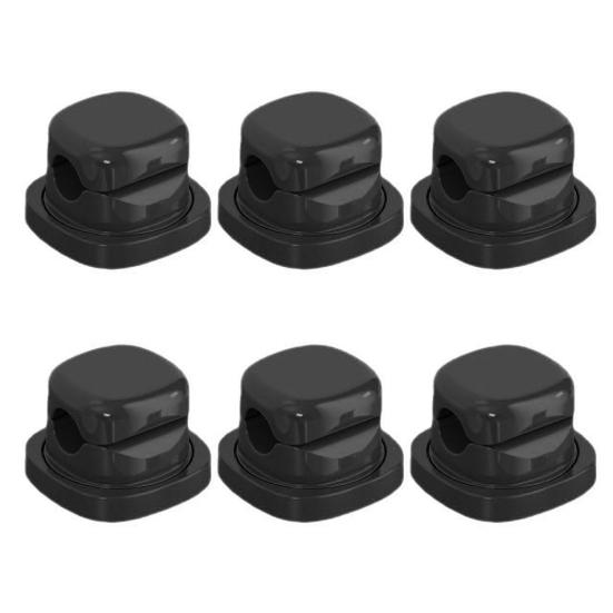 3/6 Adet 360 Derece Dönebilen Kablo Tutucu Yapışkanlı Ev Ofis Komodin Masa Kablo Düzenleyici Manyetik Tel Yönetimi Klipsi Şarj Kablosu Tutucu