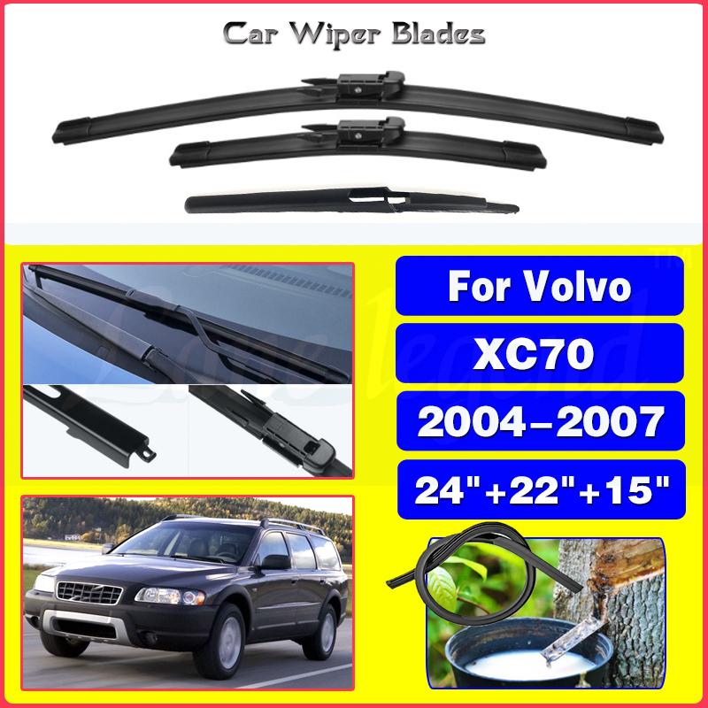 

Wiper Front Rear Wiper Blades Set For Volvo XC70 2004 - 2007 Windshield Windscreen Window Rain Brushes 2005 2006 24 +22 +15 Front Rear 3pcs