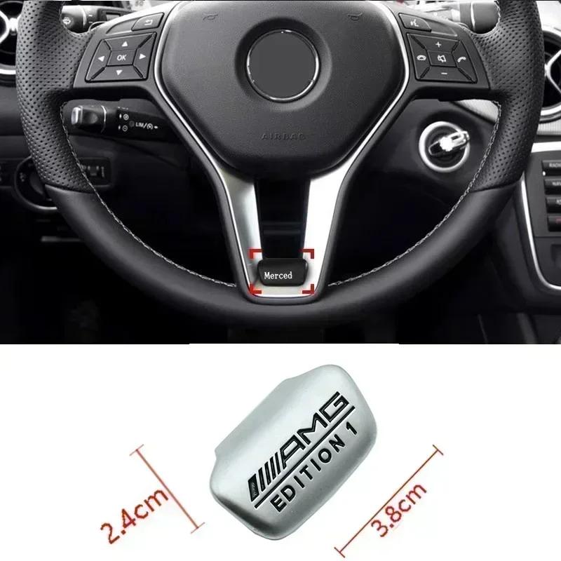 Car Emblem Steering Wheel Sticker Decoration Accessories For Mercedes Benz AMG Brabus Maybach W204 GLC CLA W205 W203 W206 W108 bup2