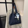 Polka Dot Drawstring Tote Bag Women's Large-capacity Shoulder Bag
