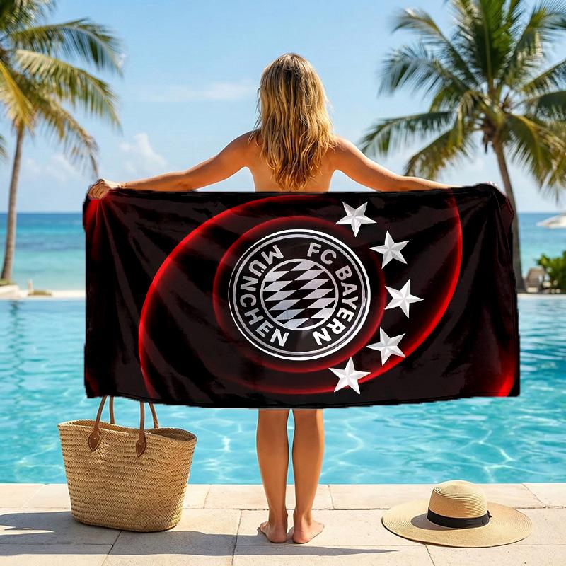 Prosop de Plajă Bayern München Microfibră Moale Prosop de Vară Uscare Rapidă Prosop Absorbant pentru Plajă Piscină Călătorie