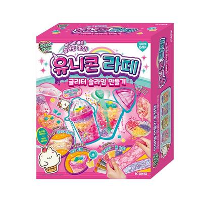 Δημοφιλή κορεάτικα παιχνίδια Deco Deco Unicorn Latte Glitter Slime, μικτά χρώματα