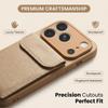 Applicable iPhone17promax leather case, card case, mobile phone case, Apple 16 plain leather matte anti-drop protective case.