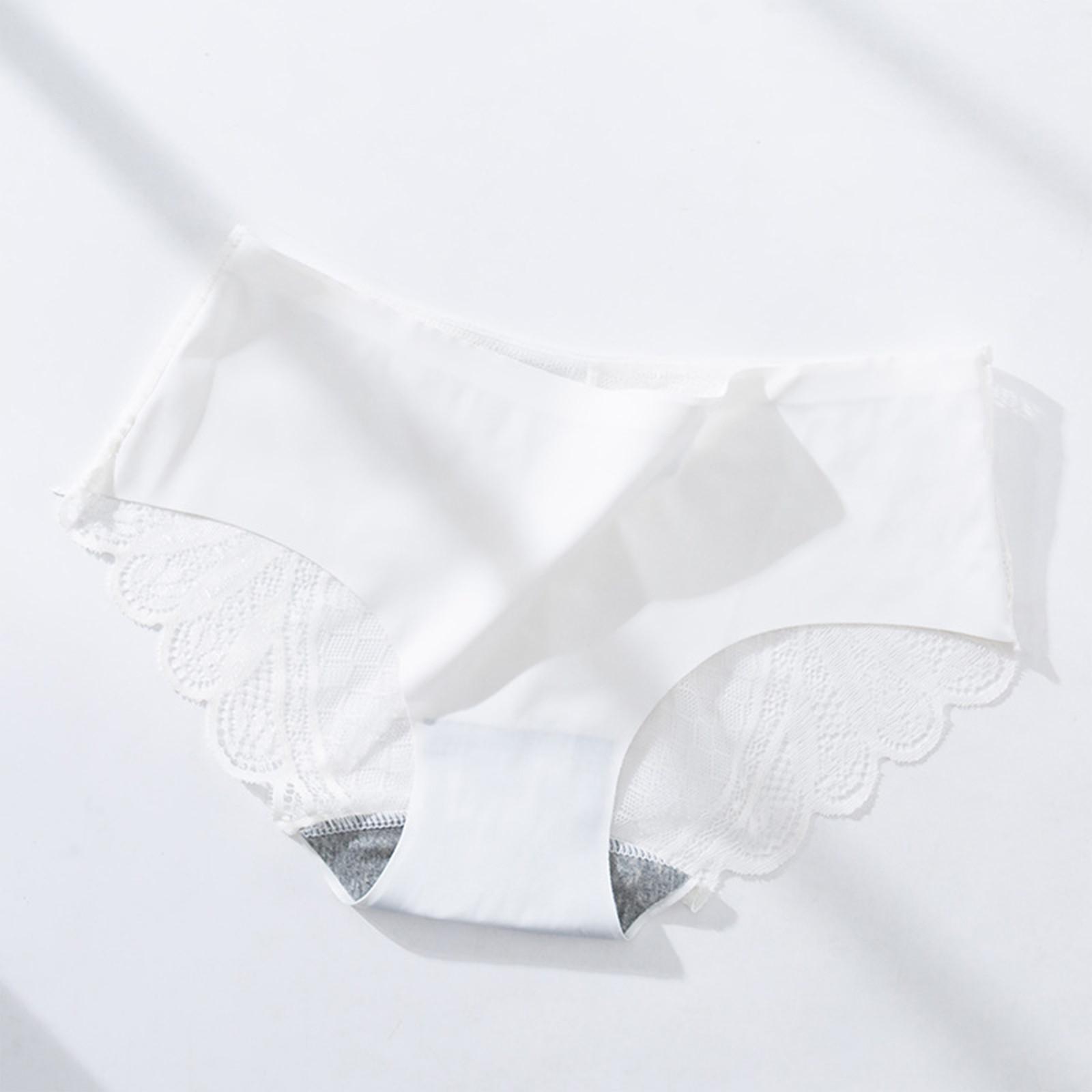

Женские бесшовные тонкие дышащие и крутые кружевные сексуальные трусы среднего размера XL белый