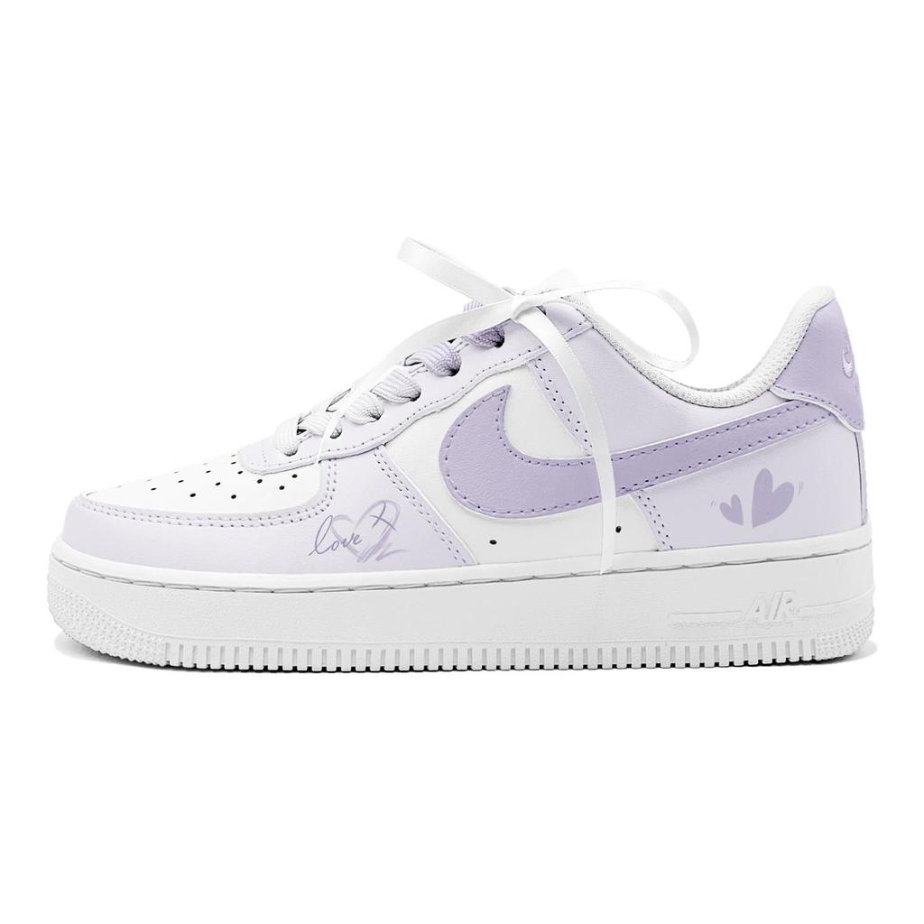 Nike Air Force 1 Air Force 1, Valentine's Day Special Offer, Purple Lover Slip Resistant Cushioning Abrasion Resistant DH2920-111(TeamS2-S-BOX)