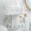 Mini Figures Storage Rack Cartoon Wall-Mounted Organizer Punch-Free Wall Storage Shelf for Kitchen Bathroom Living Room