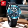 OLEVS Fashion Quartz Watch For Men Business Mens Watches Military Silicone Sports Waterproof Week Date Watch