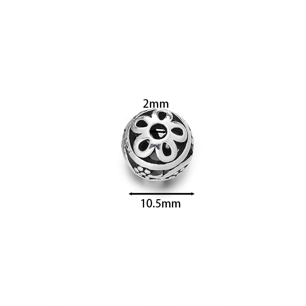 5pcs Multiple Styles Alloy Hollow Loose Bead Big Hole Spacer Beads for Bracelet Necklace Keychain Jewelry Making Accessories