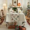 Christmas Tree Decor Woven Jacquard Tablecloth Rectangular Table Cover Dining Coffee