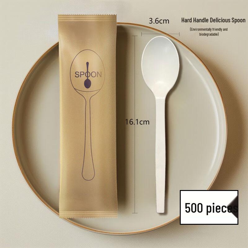 

NuoXian Disposable Hard Handle Dessert Spoons