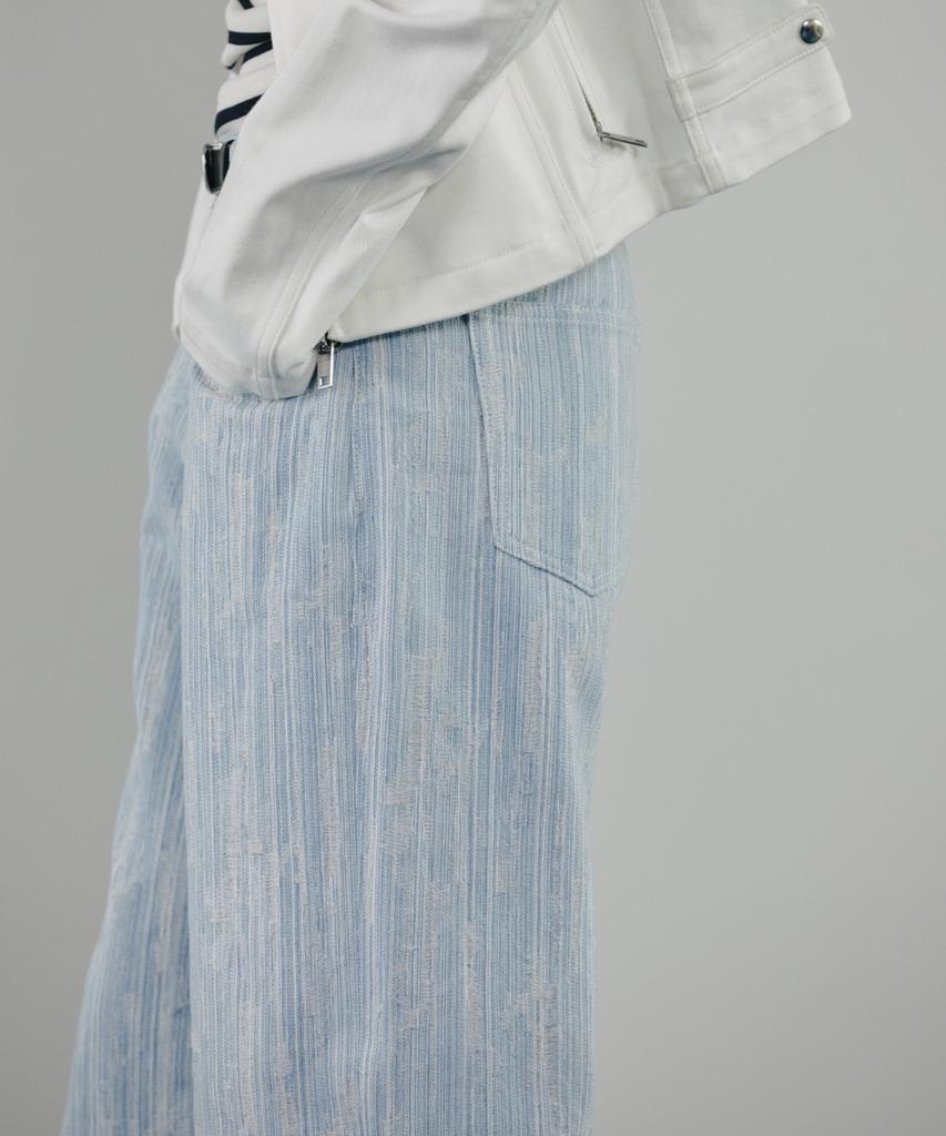 Modenaleudeo Ete Lane Wide Denim Pants (Light Wash)