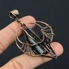 Orthoceras Fossil Jewelry, 999 Copper Wire Wrapped Pendant Handmade Gemstone Jewelry, Gifts For Wedding Pendant