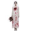 Halloween Ghost Bride Scary Bloody Zombie Wedding Dress Costume