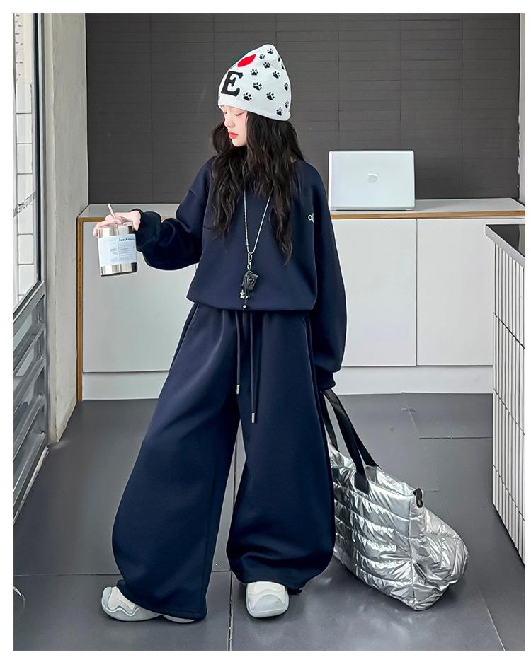 Mädchen 2025 Modische Frühling/Herbst Sportbekleidung Zweiteiliges Sweatshirt-Set