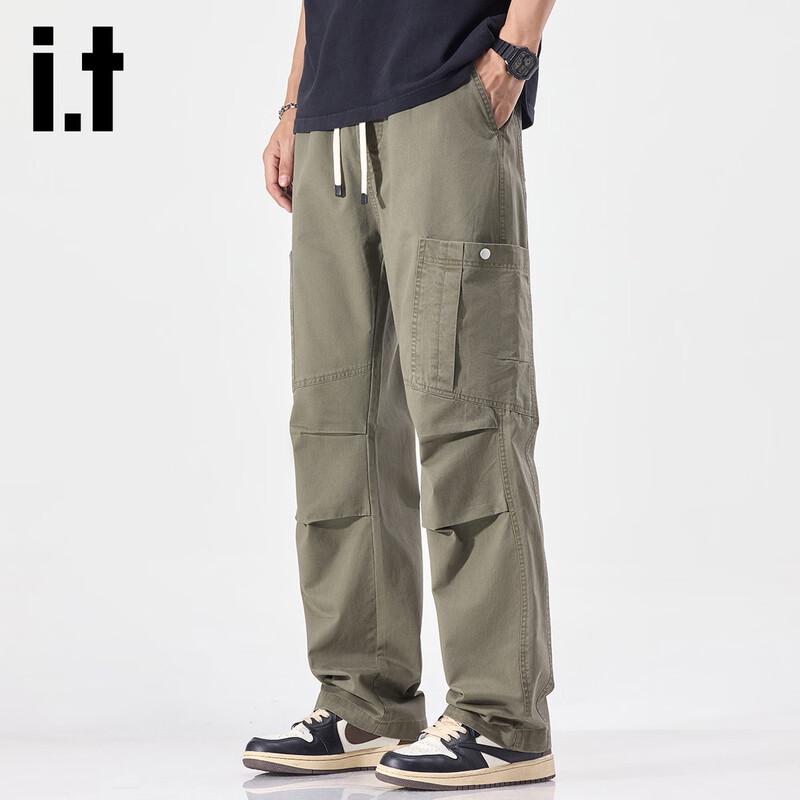 izzue it Men s Loose Fit Cotton Cargo Pants L