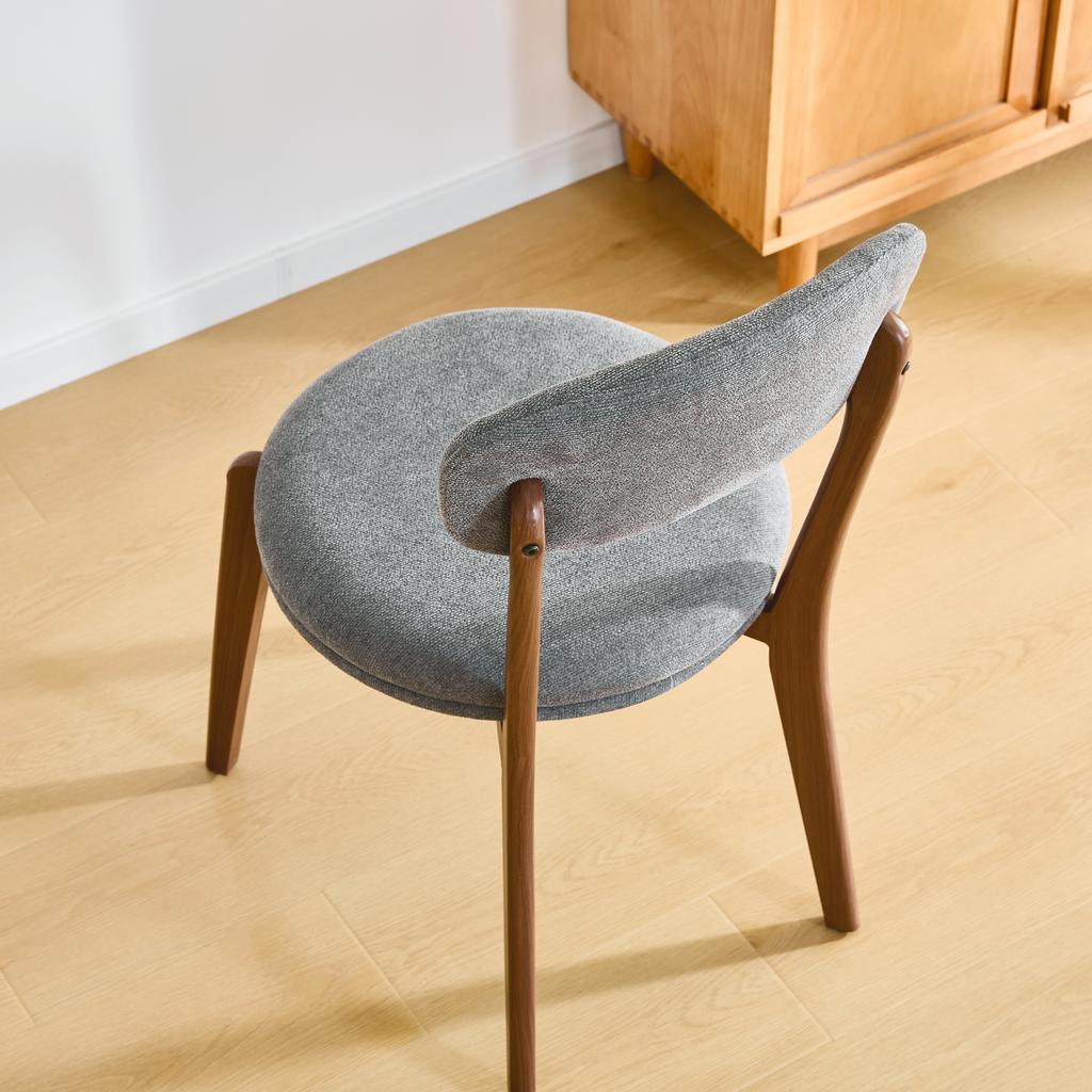 2-Person Dining Chair Set, Made of Linen Fabric, Comfortable and with Seat Cushion, Medieval Modern Style, Ideal for Dining Room and Kitchen.