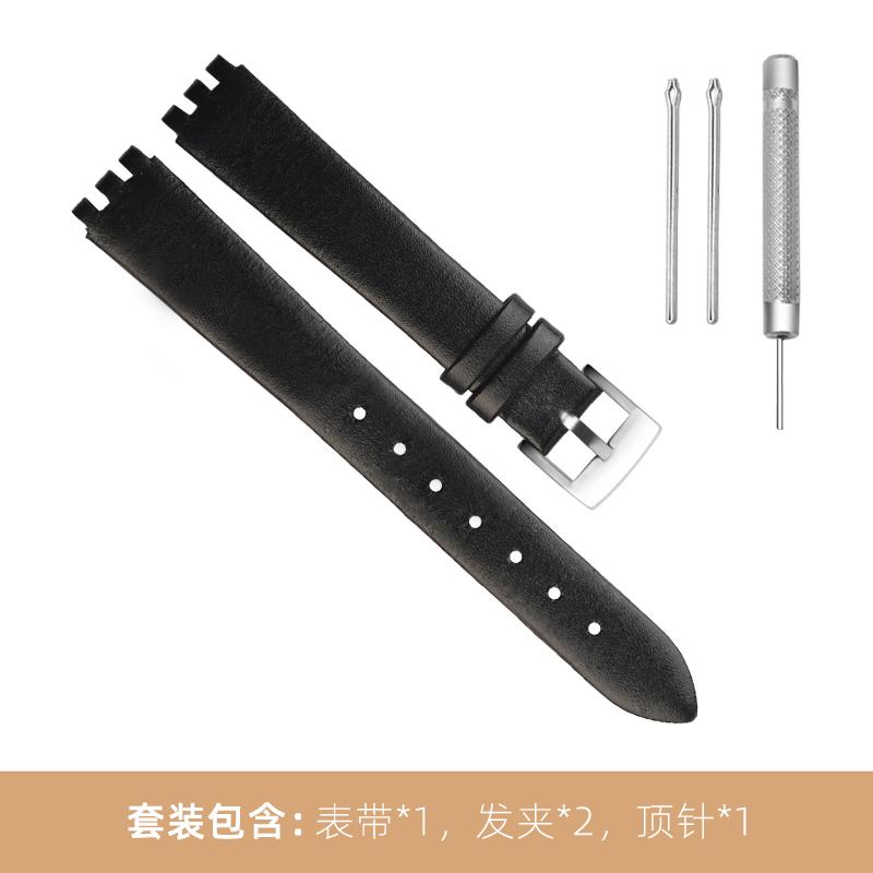 New Black Red white pink blue brown Watchband For SWATCH Genuine leather Watch band 12mm cowhide Wrist strap accessories women