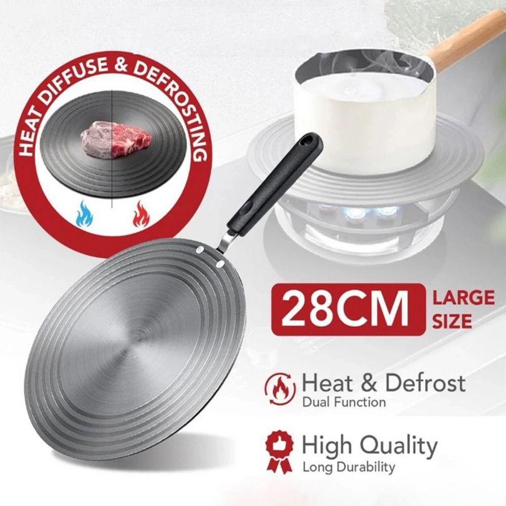 Aluminium Zinc Zinc Alloy Stove Heat Diffuser 24cm/28cm Thawing Tray Sturdy Heat Conduction Plate  Kitchen