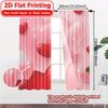 Flat Printing Heart Wonderland Popular Pattern Curtains Versatile Polyester Decorations Outdoor Use Set Of 2 Made