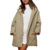 Abrigo de Invierno para Mujer Casual Acolchado con Diamantes con Capucha Chaqueta de Algodón para Calidez