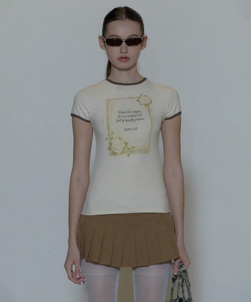 SCULPTOR Rose Ringer Tee Raw