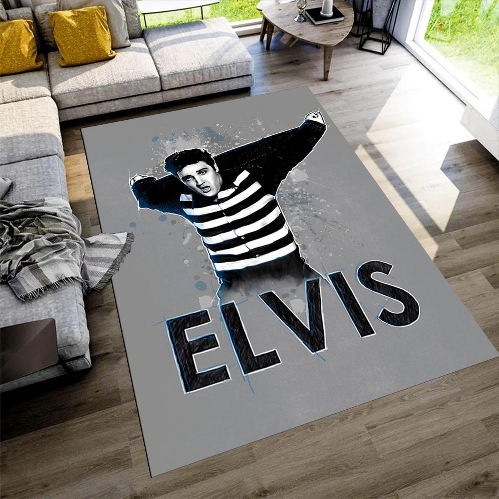 Elvis Presley Floor Mat Design for Foyer Outdoor Game Room Living Rooms Antislip Carpet Office Home Decor Spiritual Gift