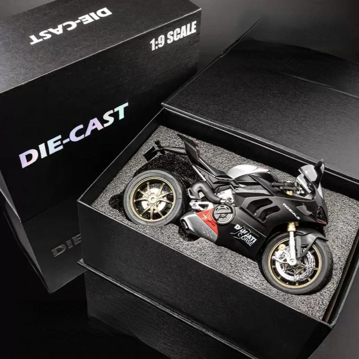 1:9 Ducati V4S Kawasaki H2R H2 BMW S1000RR Большая Коллекция Моделей из Сплава Мотоциклов Серия Декорация Подарочная Коробка