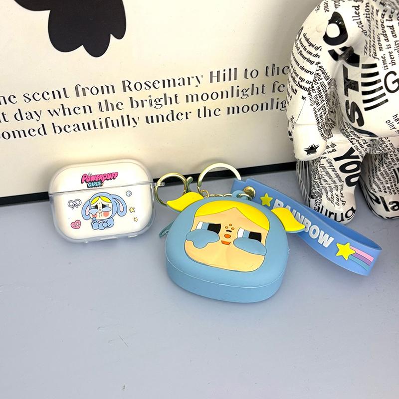 Cute Cartoon Wireless Earphone In-Ear Earbuds With Protective Case And Hanging Rope Strap For Phone Bluetooth Headphone Headsets