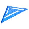 12 Inch Blue Aluminum Alloy Metric Imperial Scale Triangle Ruler Set with Stair Gauges Angle Square Durabled Woodworking Carpentry Tools Accessories