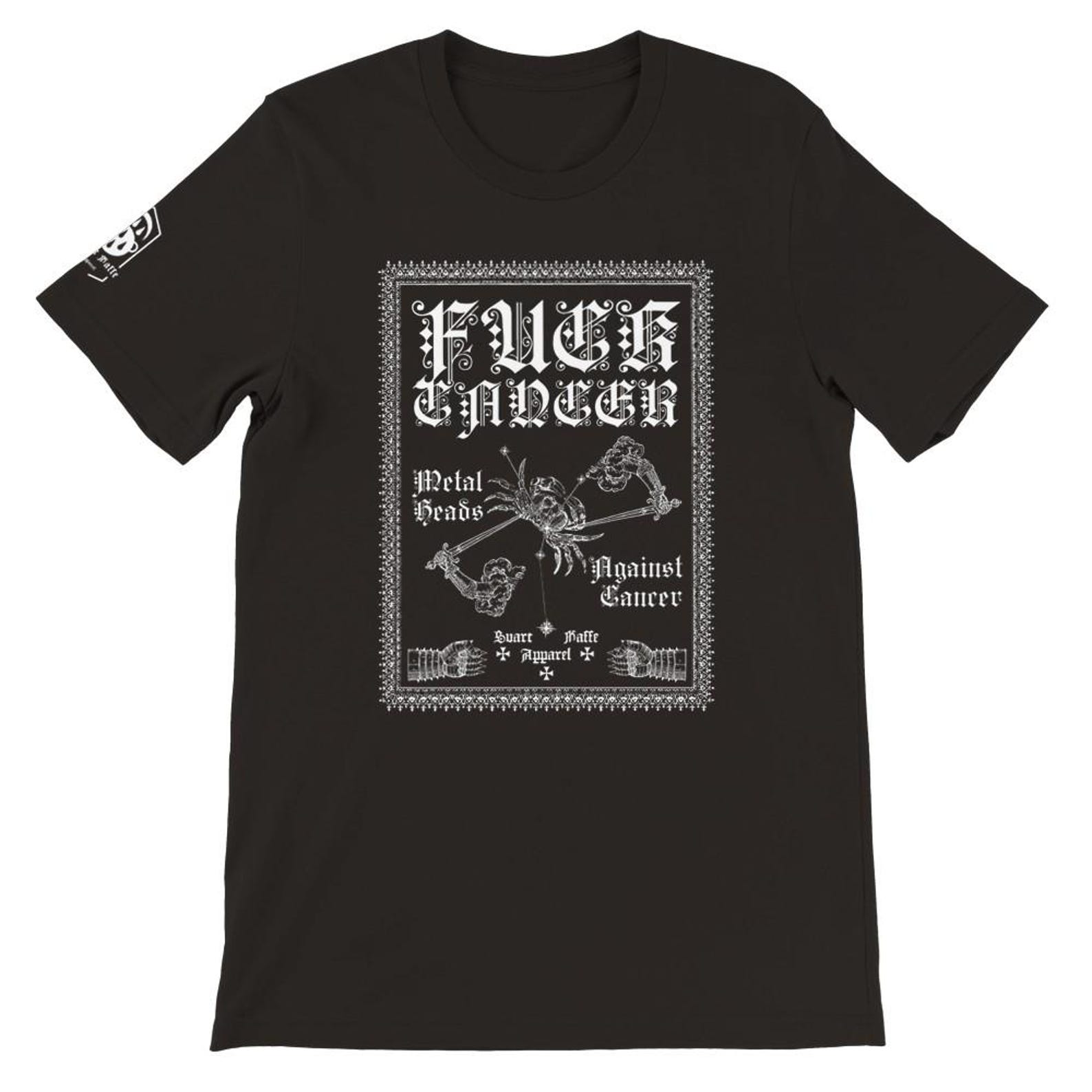 FUCK CANCER - Metal Heads Against Cancer (Regular) - Premium Unisex Crewneck T-shirt | Bella + Canvas 3001 3XL