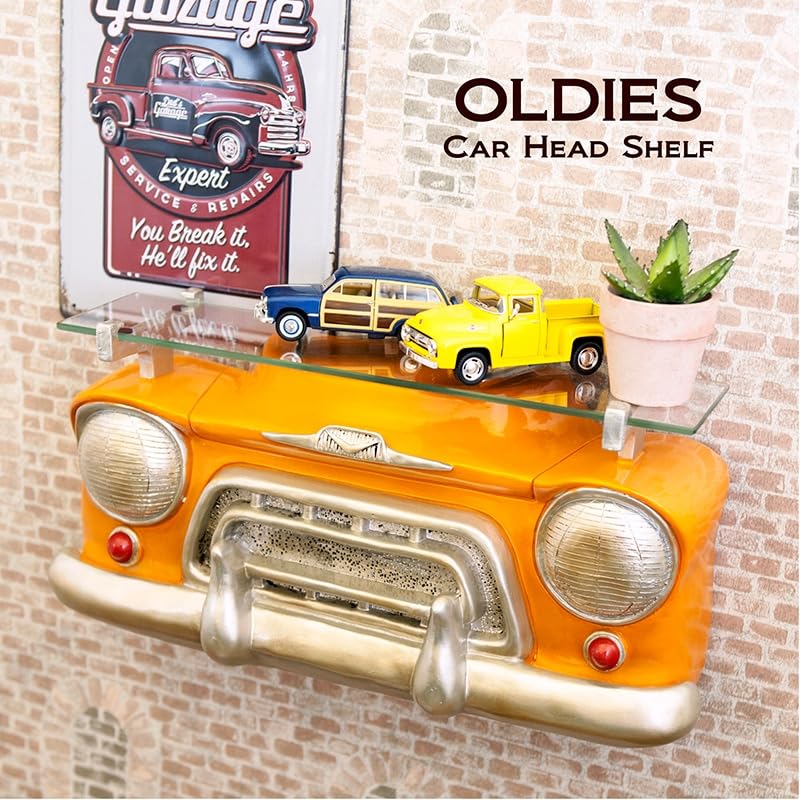 Oldies HEAD Shelf Truck Pickup Truck ORANGE cm GK90852 [Akizuki Trading] [CAR (Pickup OR)] Approx. W42.5 × D13.5 × H21.5