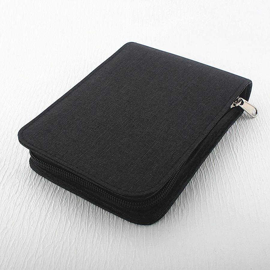 48 /24/10 Slots Fountain Pen Case Pencil Cases Pouch Bag Canvas Fabric Zipper Protection Bag Dustproof Office School Stationery