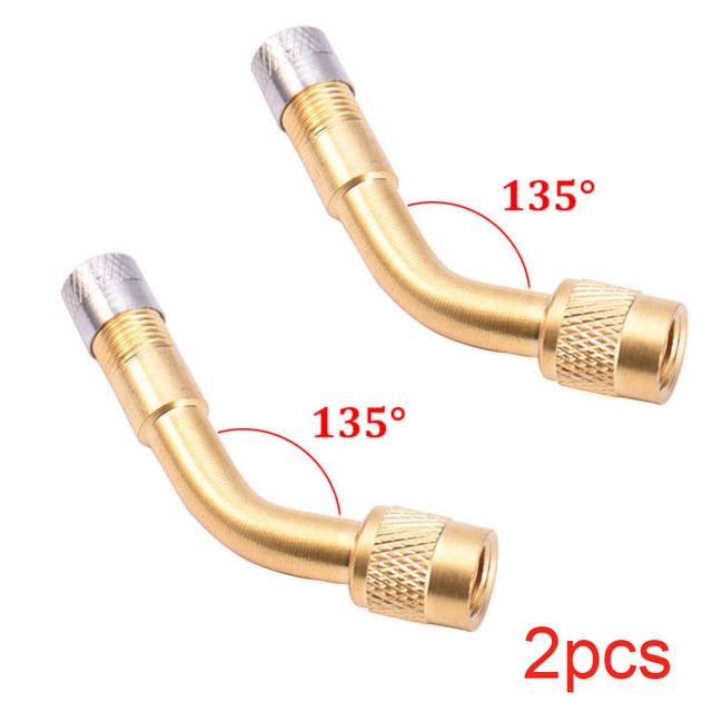 2Pcs Motorcycle 45 90 135 Degree Angle Bent Valve Adaptor Tyre Tube Valve Extension Adapter for Truck Car Moto Bike