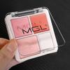 4 Farben Rosa Pfirsich Rouge Puder Creme Palette Highlighter Matt Expandierende Farbe Aufhellendes Gesichts Rouge Make-up Wangenfarbe