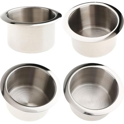 Stainless Steel Cup Drink Holder Polish for Marine Auto Truck Camper RV Pack of 4