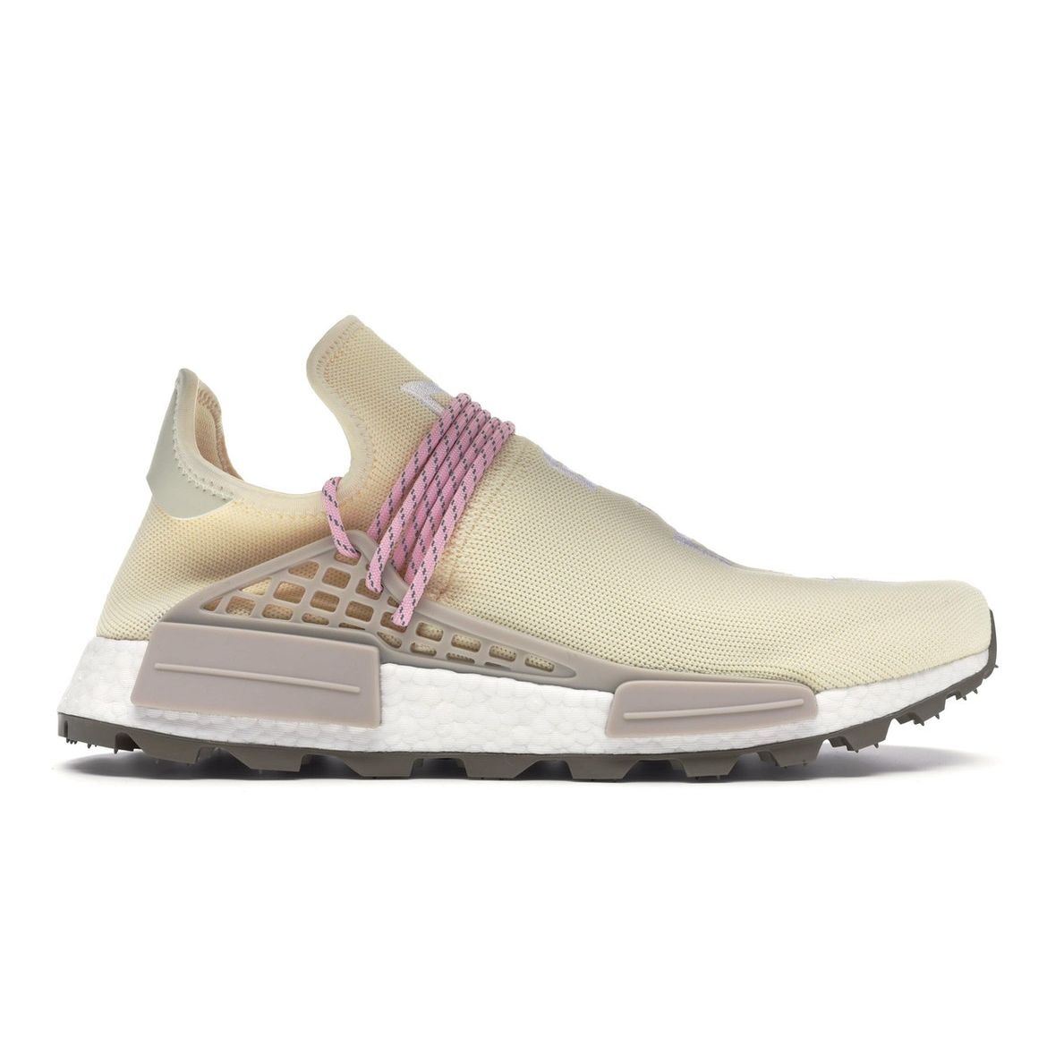 

Adidas Pharrell x NERD. Кремовые мужские кроссовки Human Race Trail из коллаборации с NMD Pink EE8102