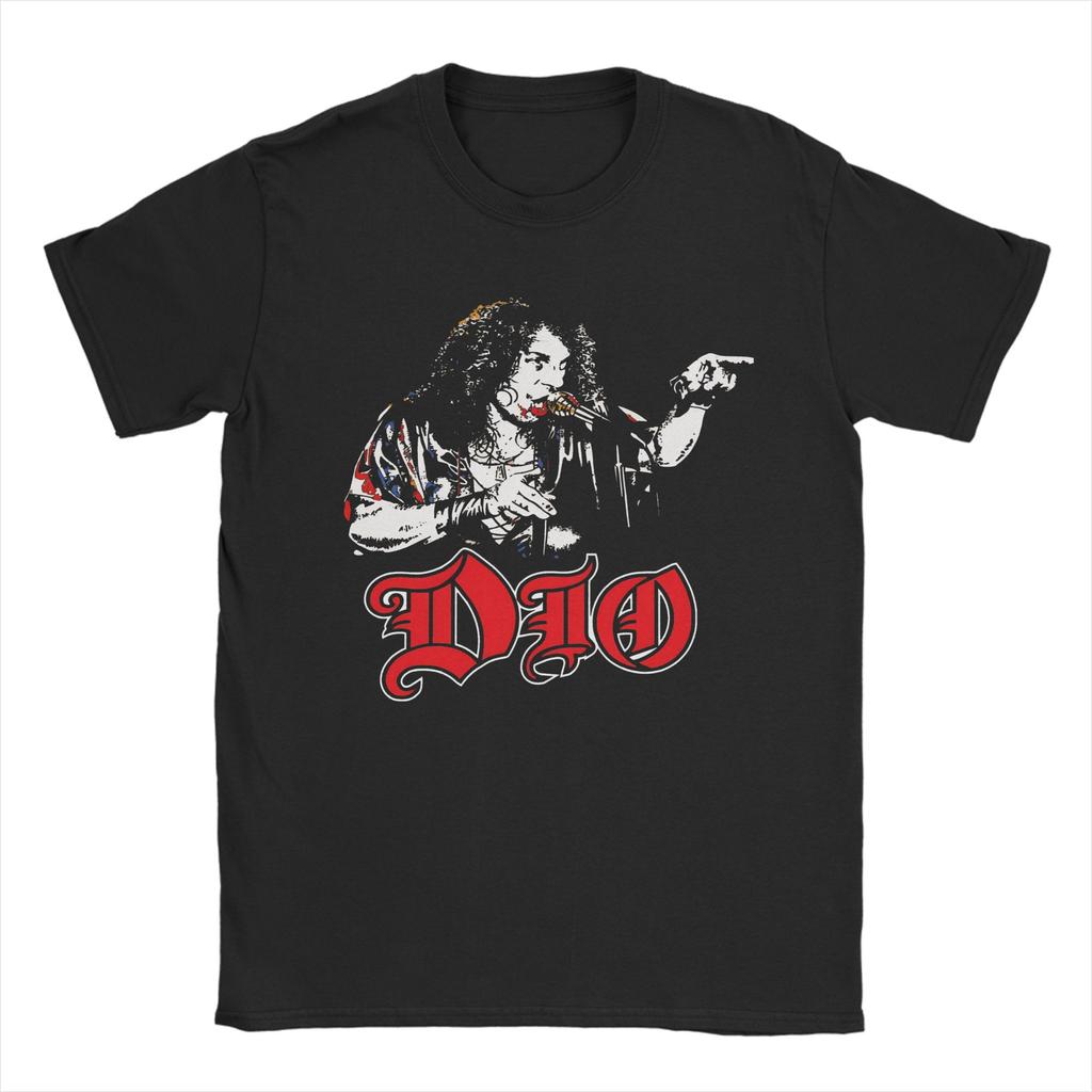 Dio Band We Rock  T-Shirt Men Women  Novelty 100% Cotton Tees Crew Neck Short Sleeve T Shirt Printing Clothing