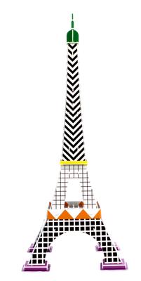 POP Out World 3D Art Series Eiffel Tower by Benja Harney Line Pattern