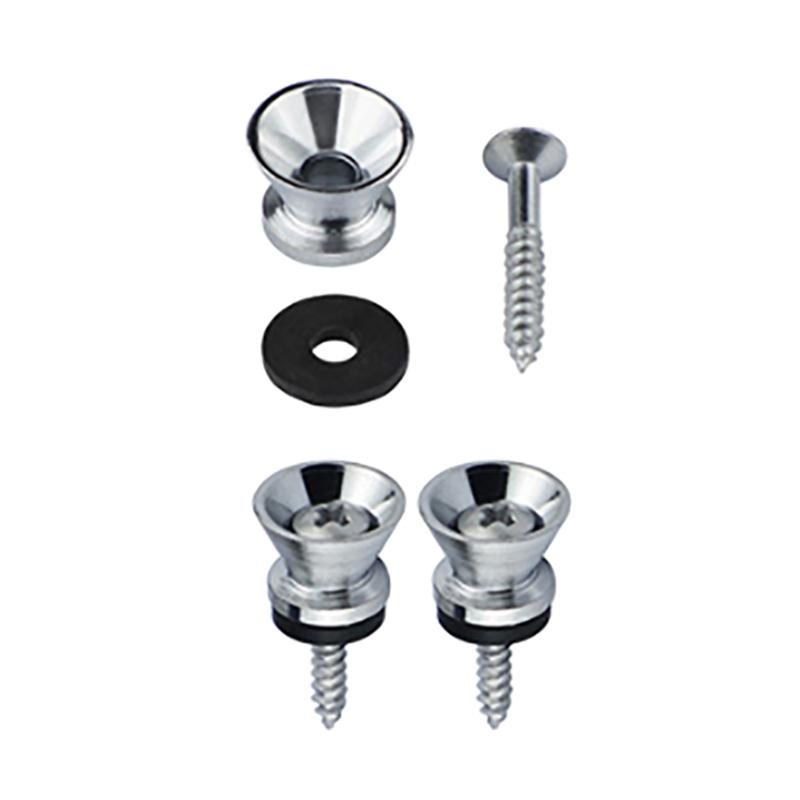 4Pcs Guitar Strap Lock Buttons Metal End Pin Security Straplocks Belt Buckle Retainer for Guitar Bass Ukuleles