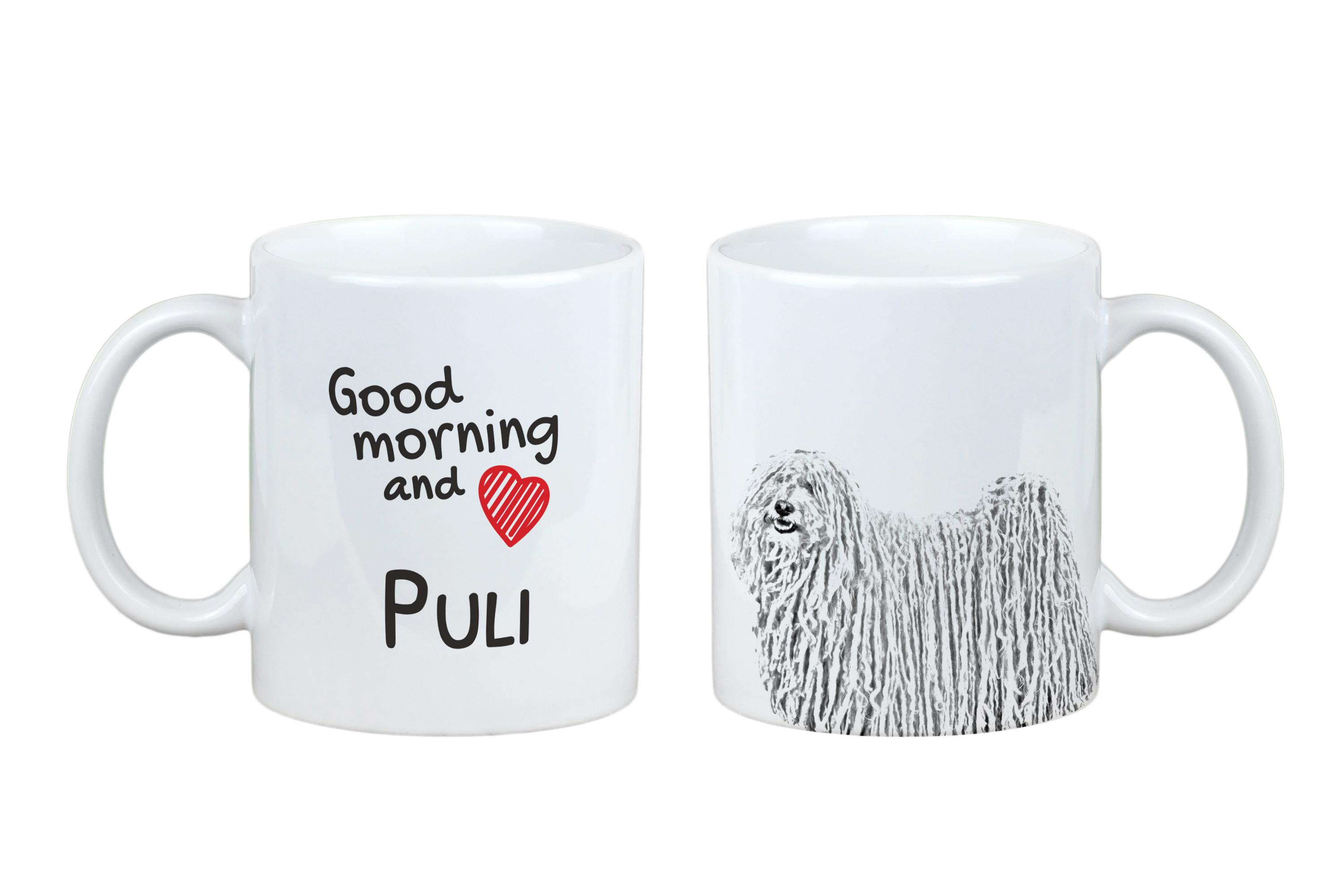 

Puli, Hungarian Water Dog - cup with a dog, personalized cup with a print, a classic gift for everyone from the Art-Dog brand білий
