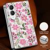 Tropical Leaf Floral Case For Samsung Galaxy Z Fold 8 Ultra 7 6 5 4 Z Fold8 Fold7 Fold6 Fold5 Luxury Plating Leather Skin Phone Cover