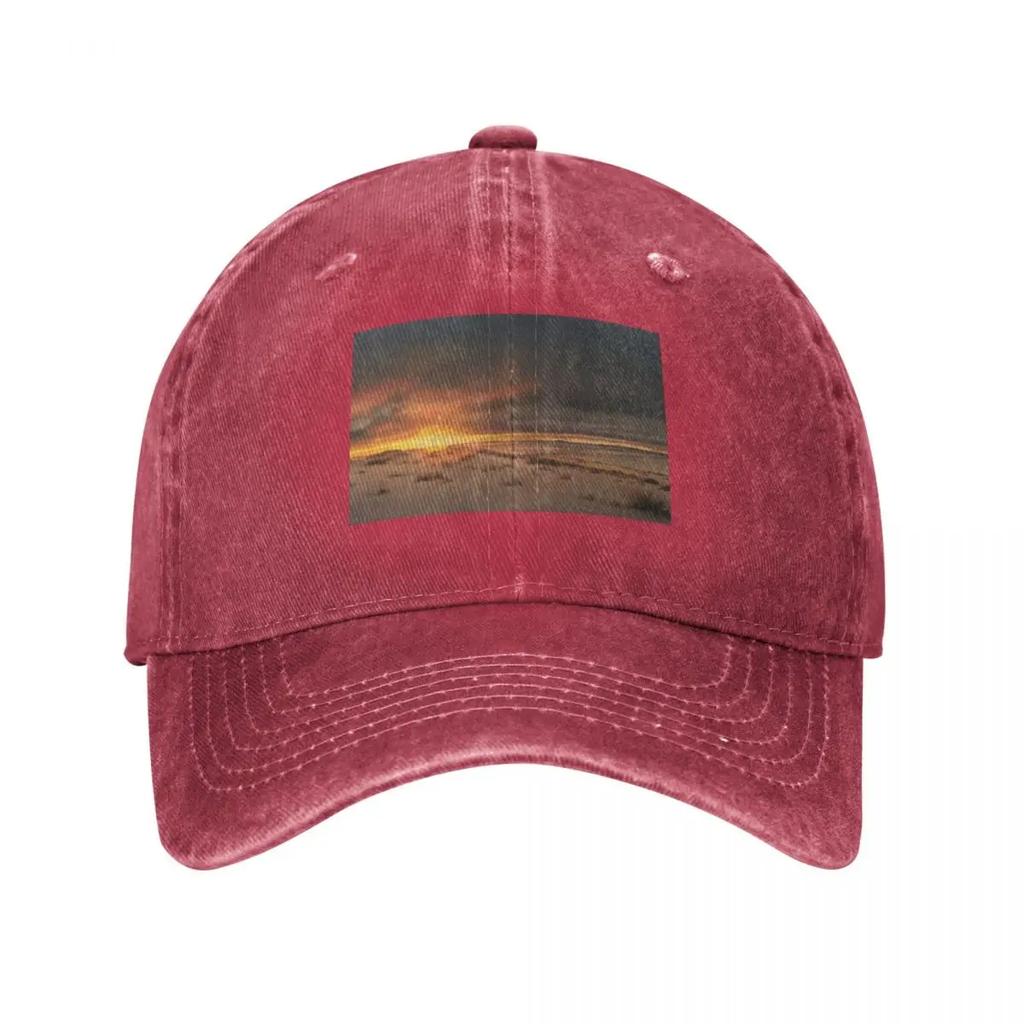 Winter Sunrise Baseball Cap Custom Caps Luxury Hat Hiking Hat Winter Hats for Unisex Unisexs Luxury Womens