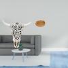 Tribal Bull Head Sculpture Wall Hanging Art Woven Fruit Baskets Snack Serving Bowl Bread Plate for
