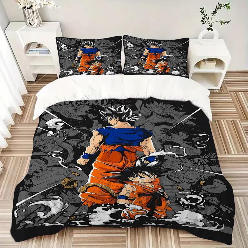 3 st DragonBallZ, Goku Sängkläder. Mjuk och bekväm utan kärna (1x Påslakan + 2x Örngott) yy251010133