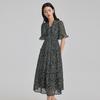 Ladies' Temperament Slimming Dress 2025 Summer Thin Cut Age Reducing Floral Skirt High-end Mid Length Skirt
