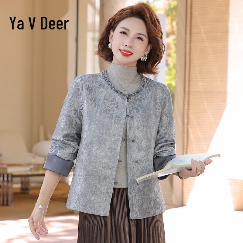 Elegant Mid-Age Women s Autumn Coat 3XL