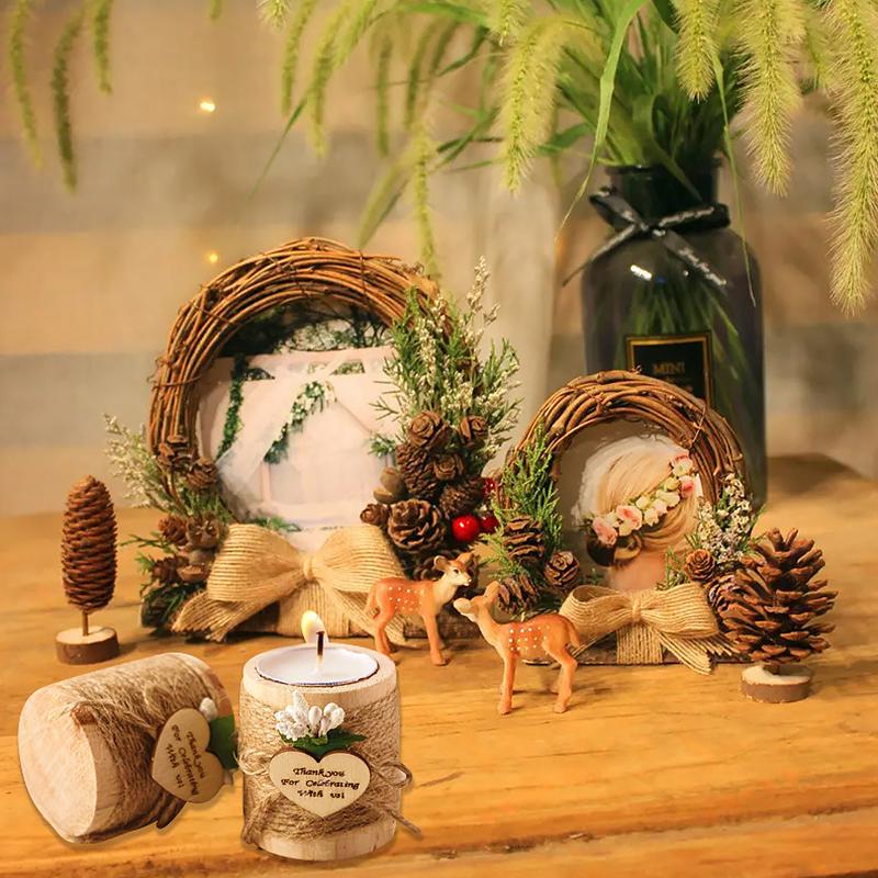 1 Stück Natürlich Romantische Warme Textur Atmosphäre Kerzenständer Wohnzimmer Holz Schlafzimmer Kerzenhalter Hochzeitsdekoration