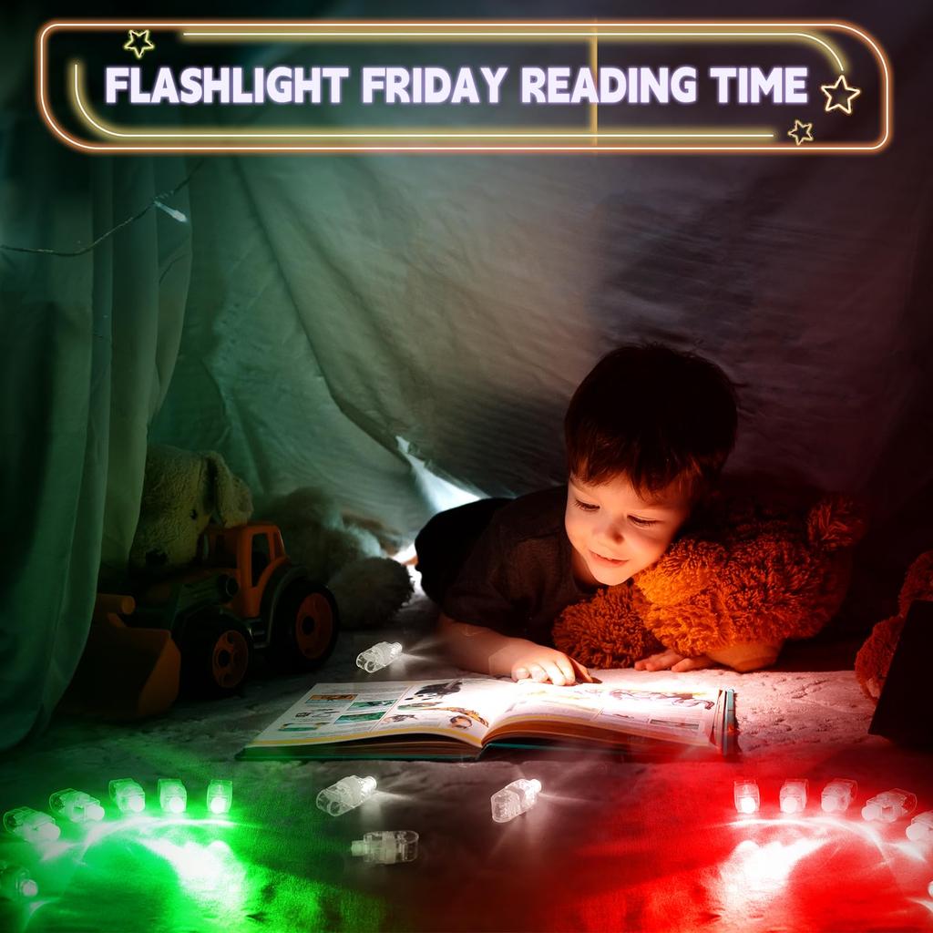 10-100 Stück LED-Fingerlichter Mini-Finger-Taschenlampen für Kinder Leuchten im Dunkeln Partyzubehör Leuchtende Ringlichter Spielzeug Neon Party