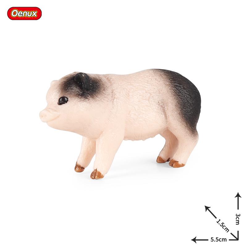Oenux Poultry Farm Animals Model Simulation Pig Swine Sow Porcupine Boar Action Figures Figurine Lovely Educational Kids Toy